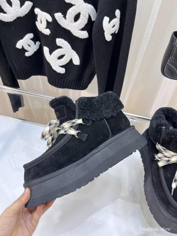 UGG Fluff Yeah Slide Fur Slippers with Chunky Sole - MJ00280