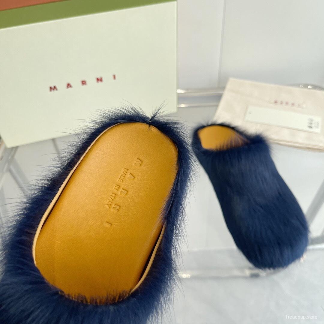 Marni 2025/SS Mule Shoes with Pony Hair - LY00