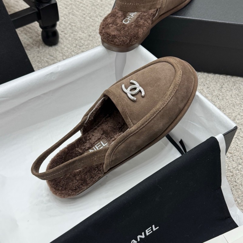 Chanel 2025/ss Teddy Fur Loafers - KFY00300