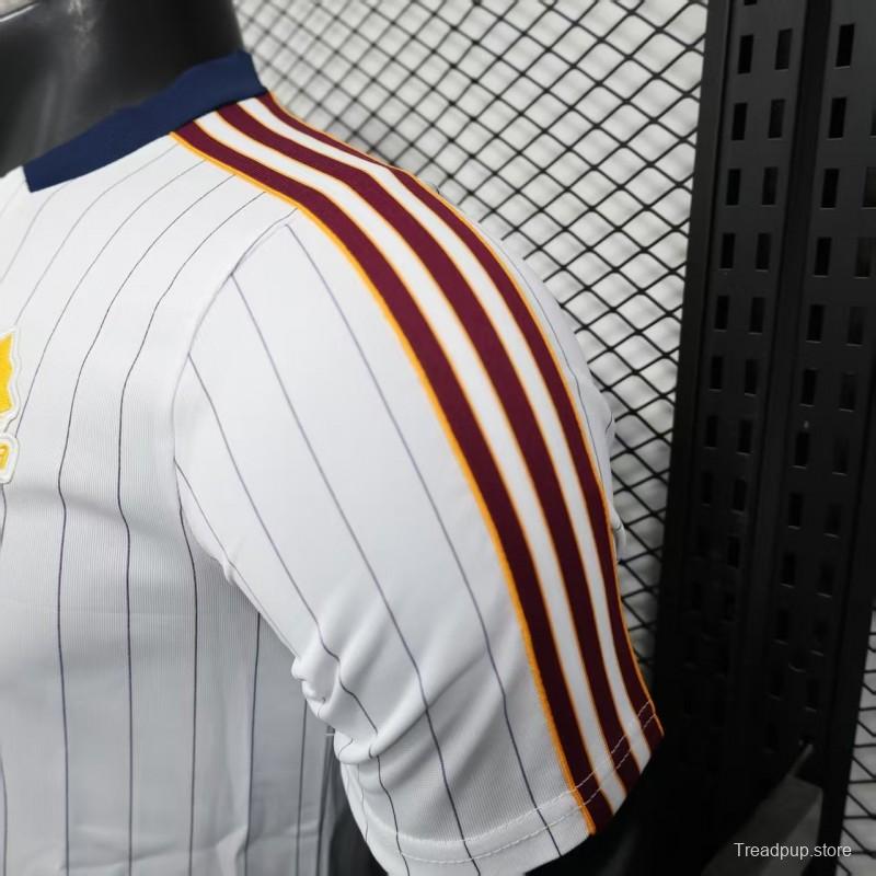 Player Version 25/26 AS Roma White Adidas Original Casual Jersey