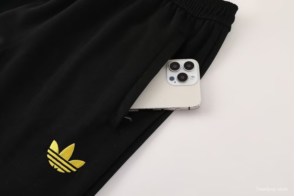 25/26 Juventus Black Sweatshirt Full Zipper Jacket+Long Pants