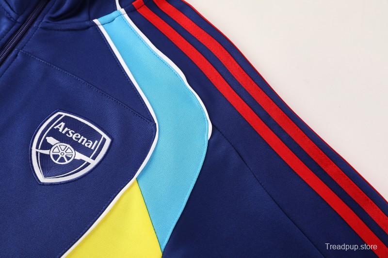 25/26 Arsenal FC Royal Blue Full zipper Jacket Tracksuit+ long pants