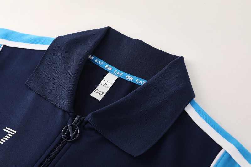 25/26 SSC Napoli Navy Blue  Full zipper Jacket Tracksuit+ long pants