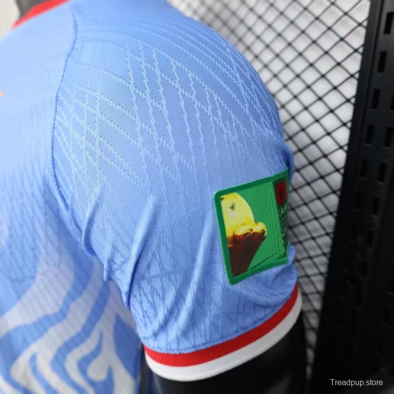 Player Version 2026 DR Congo Home Sky Blue Flame Jersey