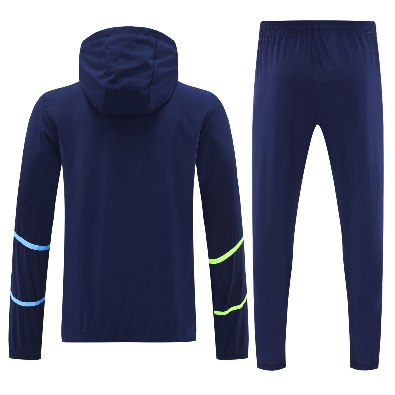 25/26 Manchester City Navy Blue Full zipper Jacket Tracksuit+ long pants