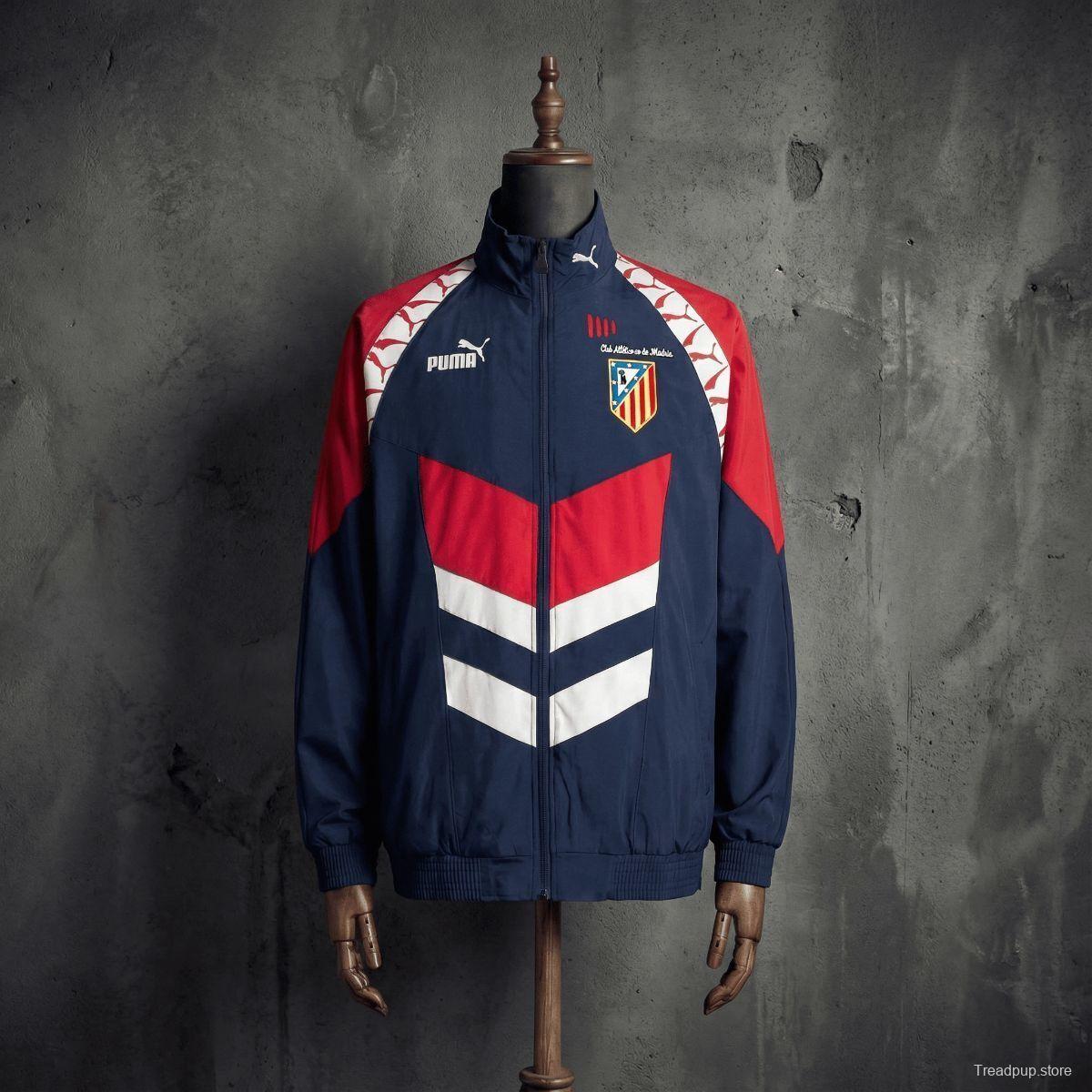 1996/97 Vintage Style Atletico Madrid Black Jacket Windbreaker