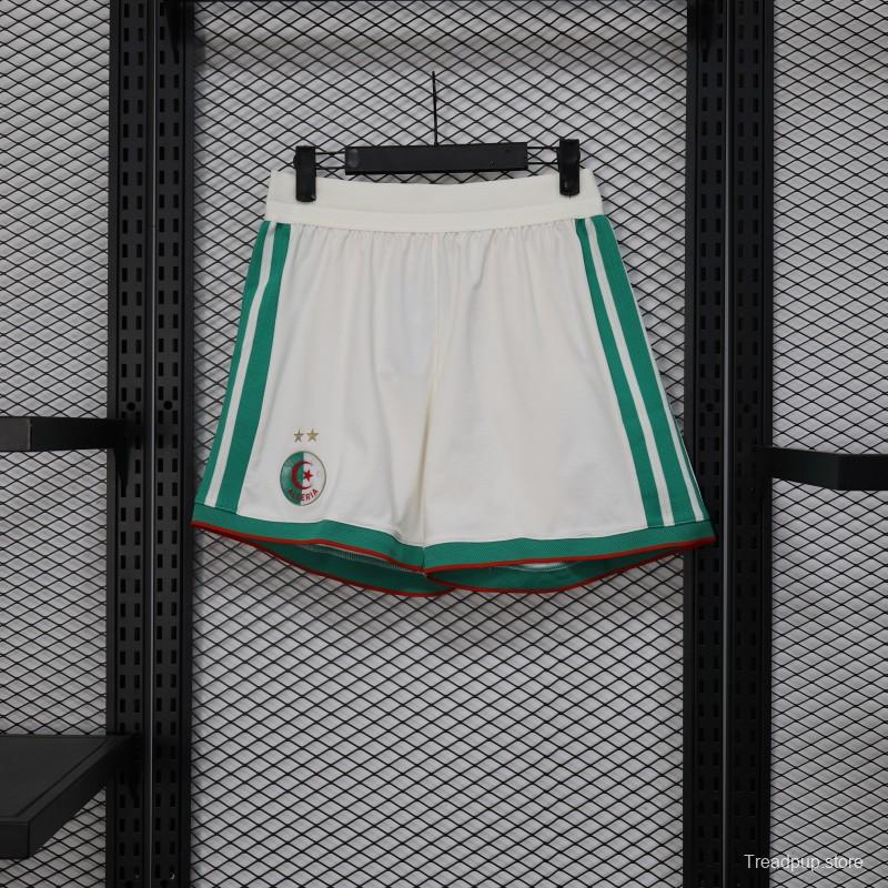 2026 Player Version Algeria White with Green Stripes Shorts