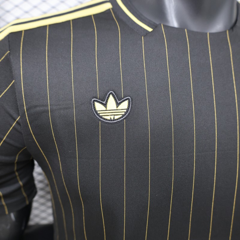 2026 Player Version Mexico Black with Gold Pinstripes Jersey