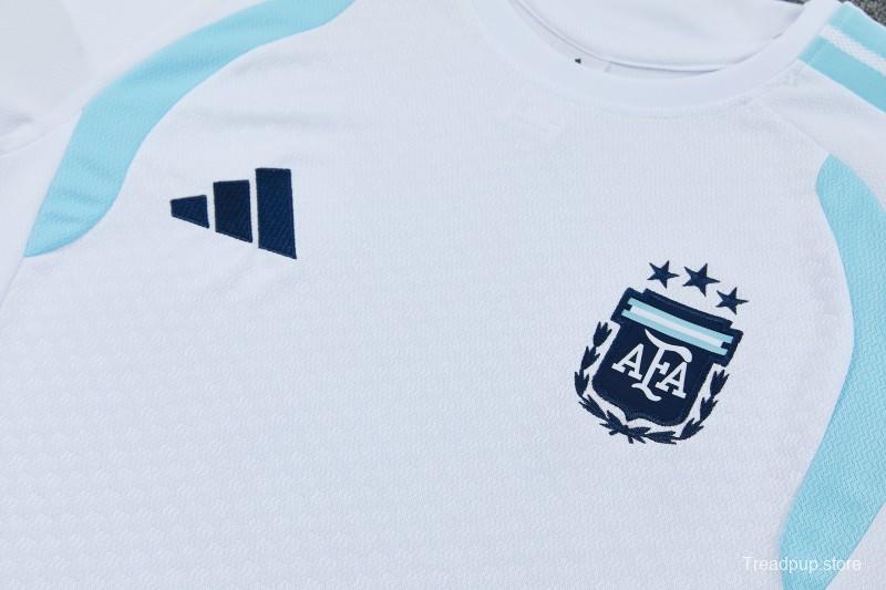 26/27 Argentina White Short Sleeve+Soccer Shorts