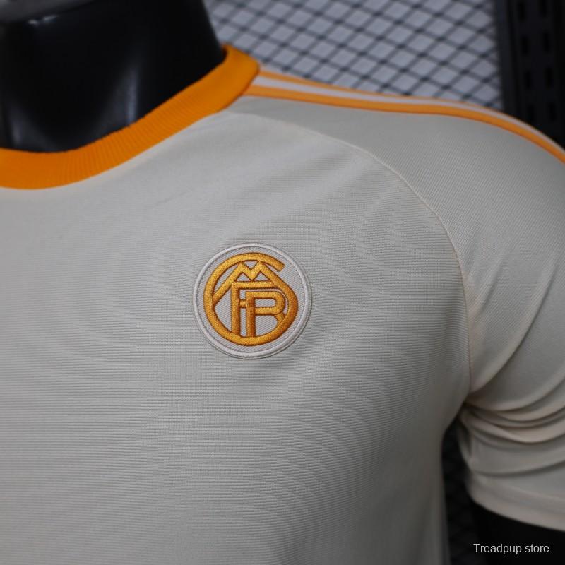 Player Version 26/27 Bayern Munich Cream White 1990 Vintage Remake Short Sleeve Jersey