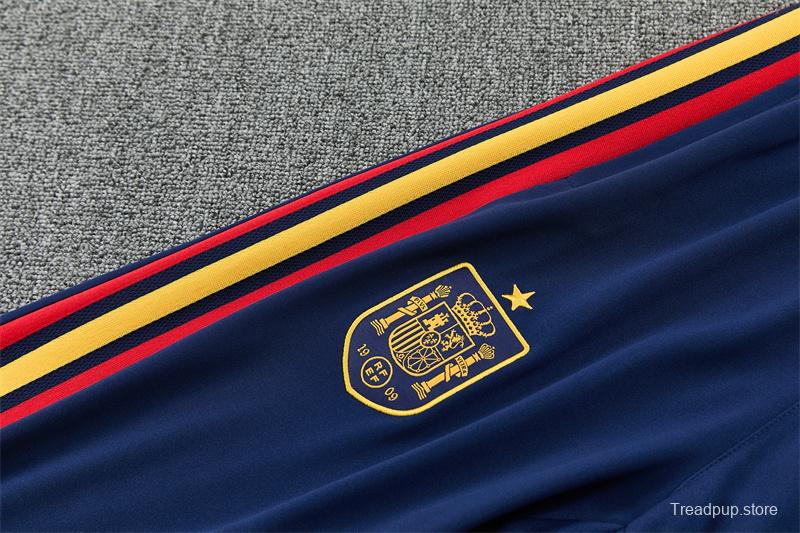 26/27 Spain Away White Half Zipper Jacket Tracksuit + Long Pants