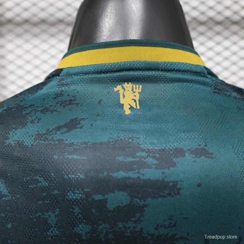 Player Version 26/27 Manchester United Teal & Gold Third Special Edition Jersey