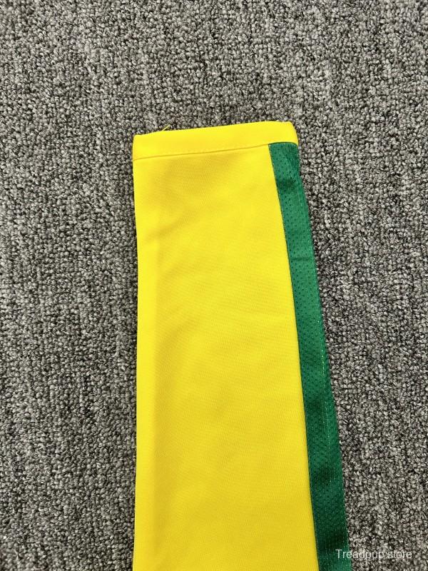 Retro Kids 2002 Brazil Home Long Sleeve Jersey