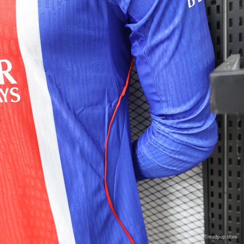 Player Version 26/27 PSG Blue & Red Stripe Long Sleeve Home Jersey