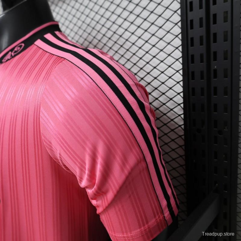 Player Version 2026 Adidas Originals Pink Stripe Retro Football Jersey