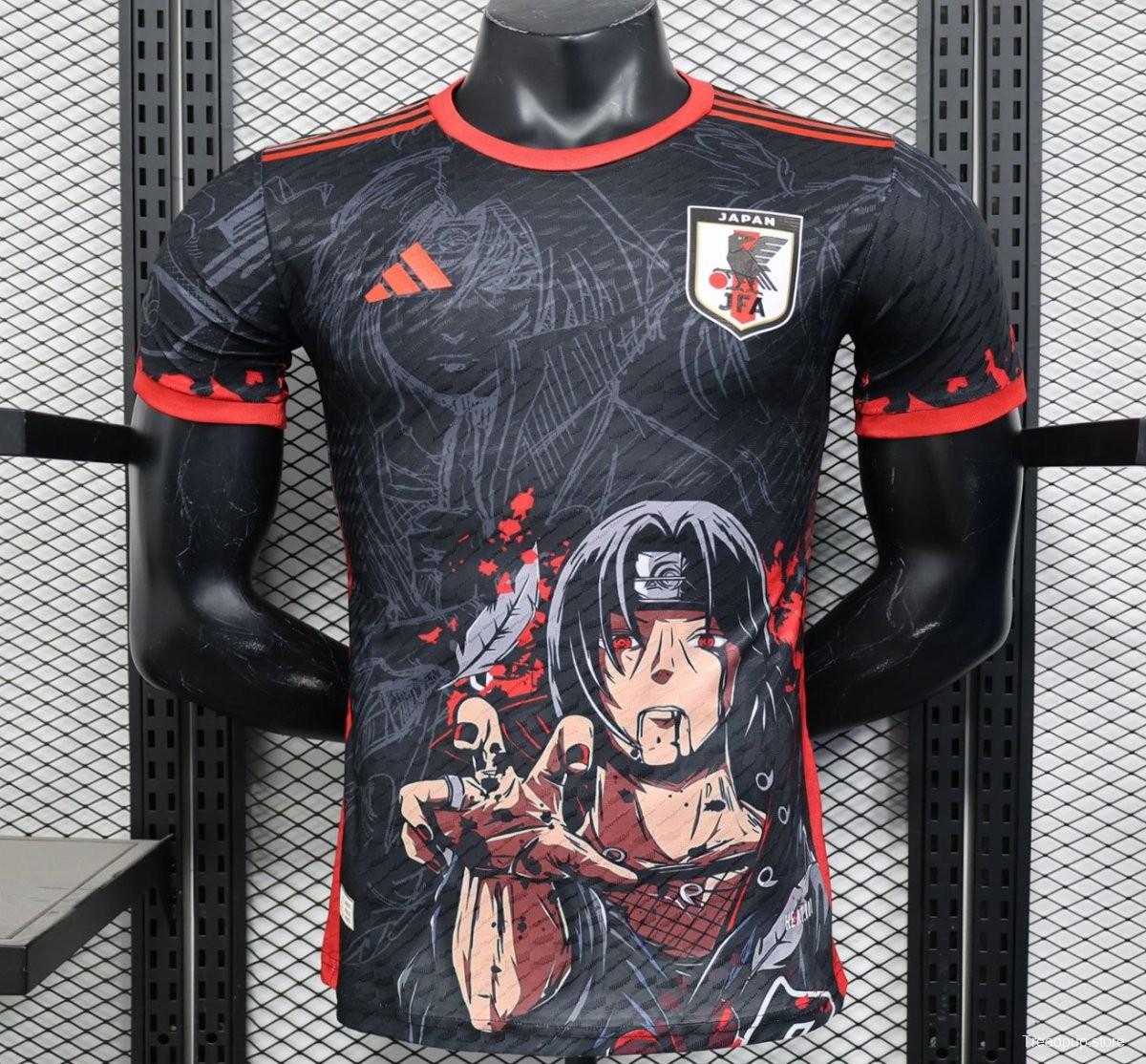 Player Version 2025 Japan National Team Black with Anime Character Design Jersey