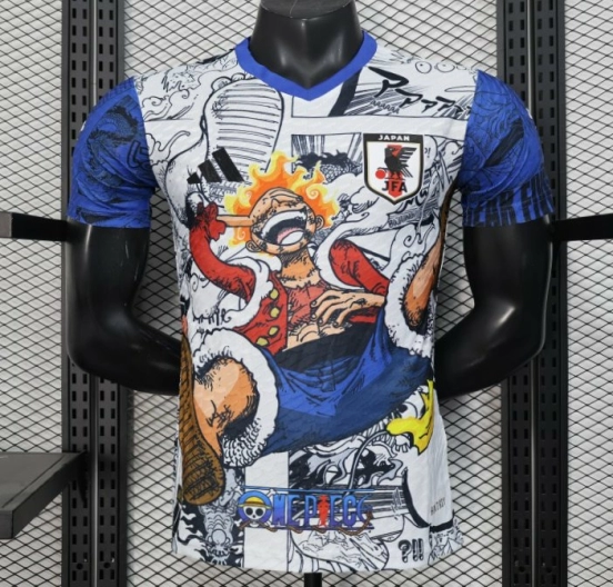 Player Version 2025 Japan Blue/White with One Piece Manga Jersey
