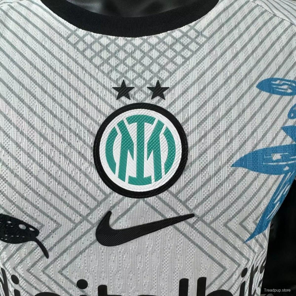 Player Version 25/26 Inter Milan White with Snake and Floral Pattern Jersey