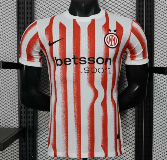 Player Version 25/26 Inter Milan Red/White Stripe Special Jersey