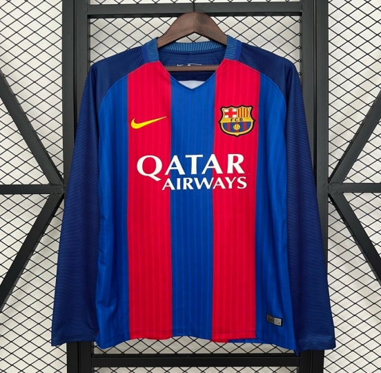 14/15 Retro Long Sleeve Barcelona Home Jersey