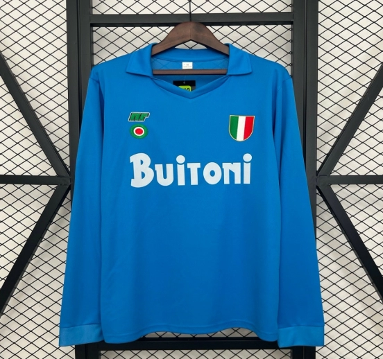 87/88 Retro Long Sleeve Napoli Home Jersey