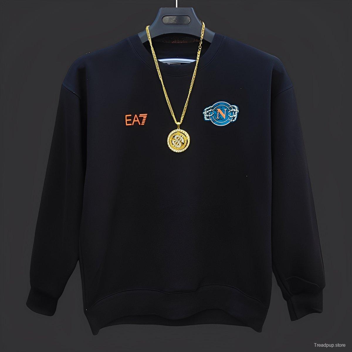 25/26 Napoli Black Halloween Hoodie Glow In Dark