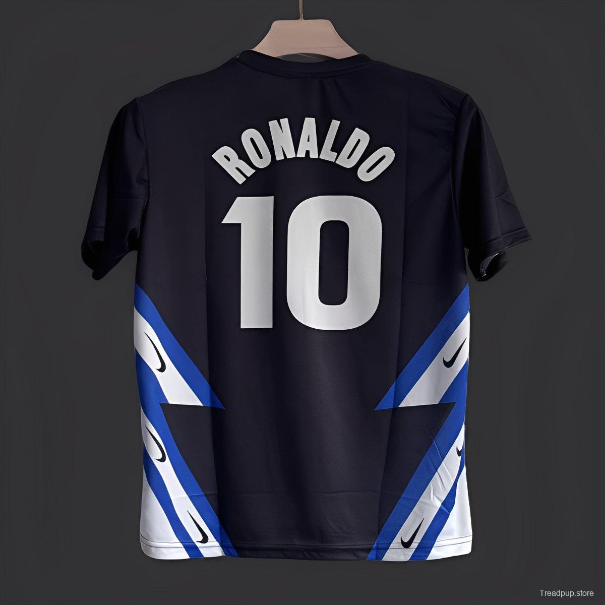 5/26 Inter Milan Black with Blue White Diagonal Stripes Jersey