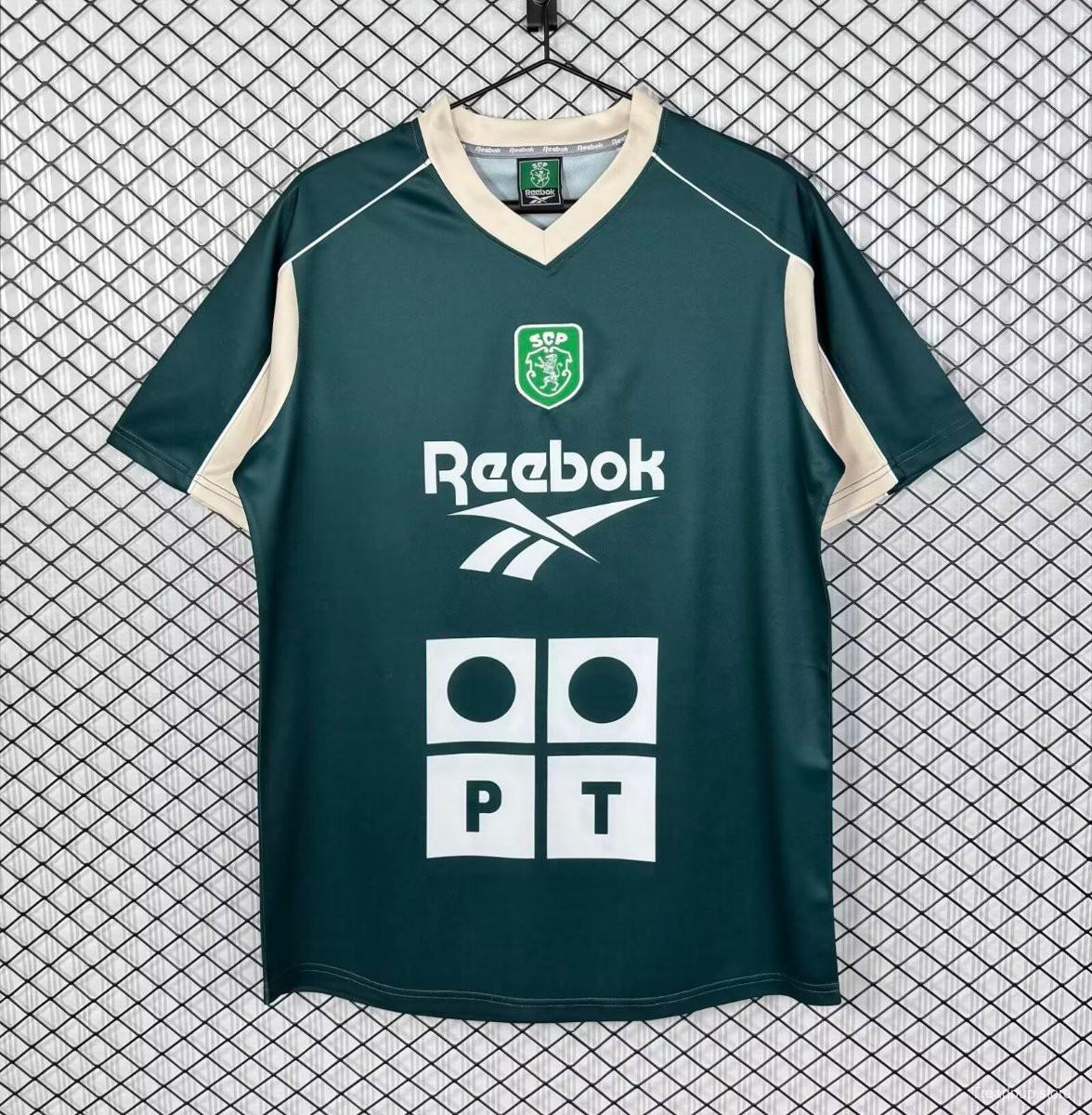 Retro 00/01 Sporting Lisbon Deep Green Training Jersey