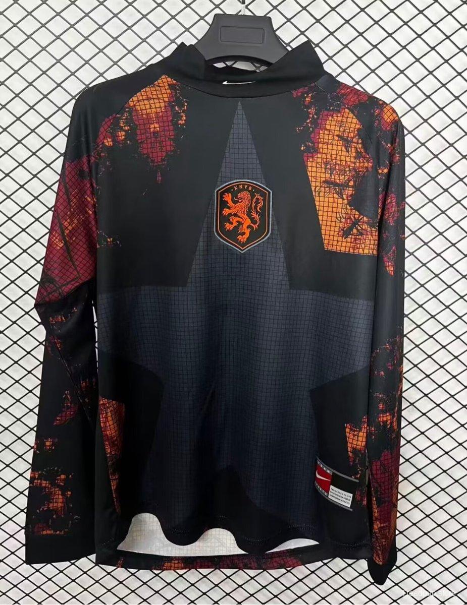 2026 Netherlands Black Long Sleeve Goalkeeper Jersey
