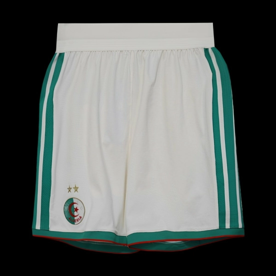 2026 Player Version Algeria White with Green Side Stripes Shorts