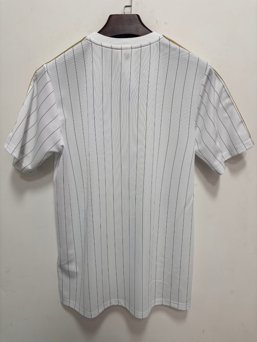 2026 Real Madrid Adidas Terrace Icons White Gold Jersey