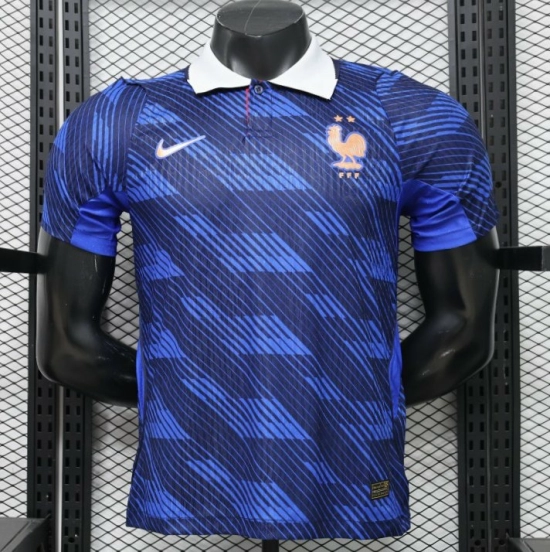 Player Version 2026 France Blue with Diagonal Stripe Pattern Special Edition Jersey