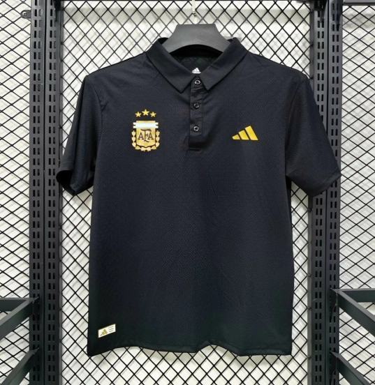2026 Argentina Black Polo Jersey