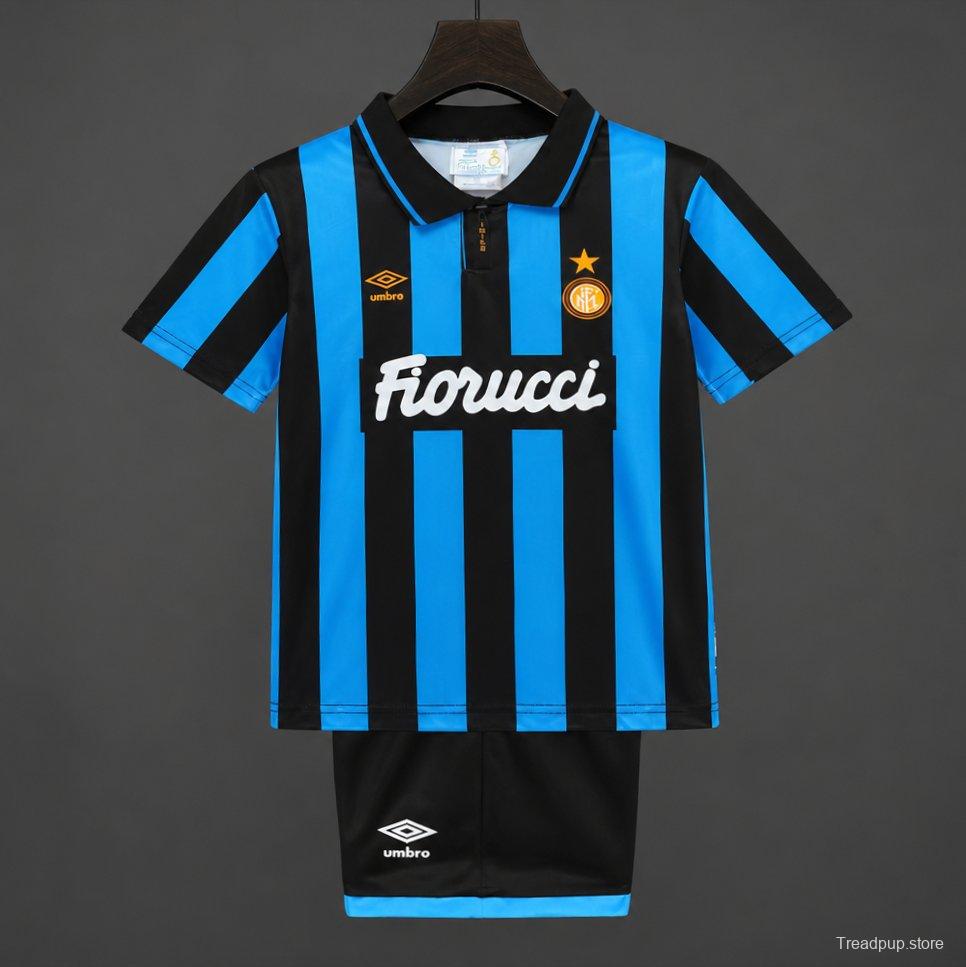 Retro 92/94 Kids Inter Milan Blue-Black Home Jersey