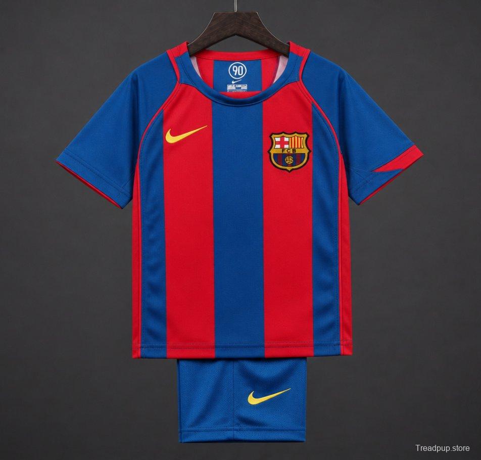 Retro Kids 04/05 FC Barcelona Home Jersey