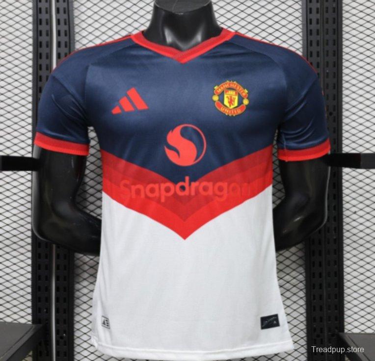 Player Version 26/27 Manchester United Navy & White V-Panel Away Jersey